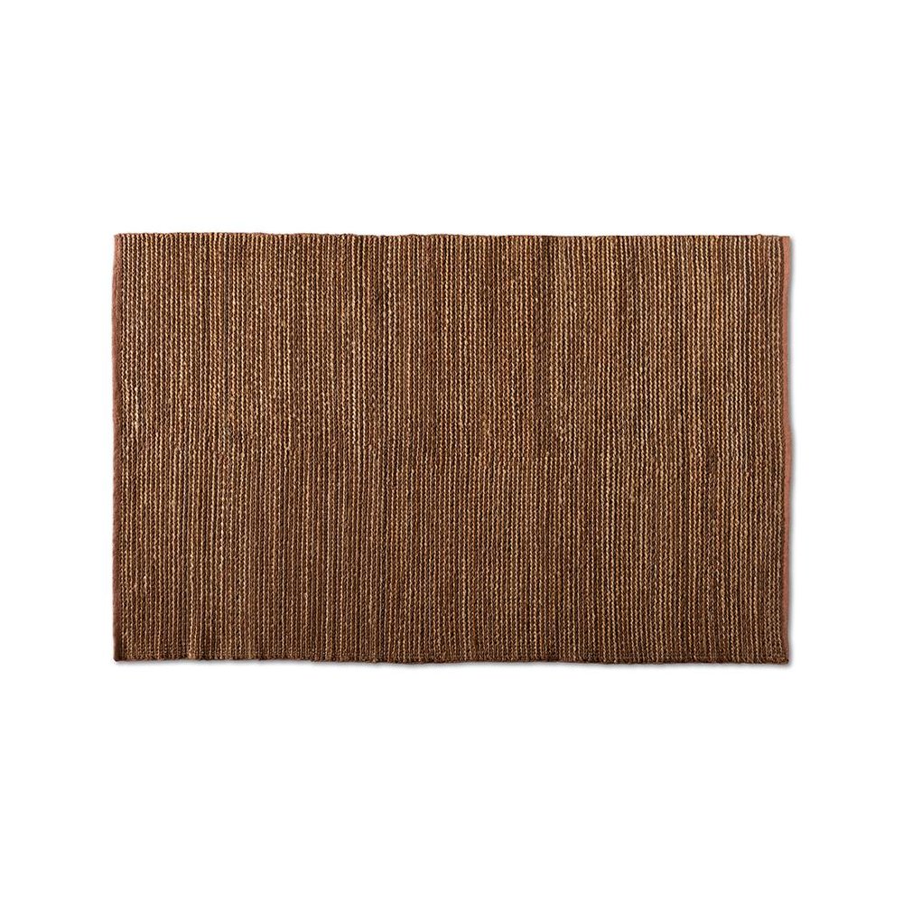Zaguri Modern and Contemporary Natural Handwoven Leather Blend Area Rug