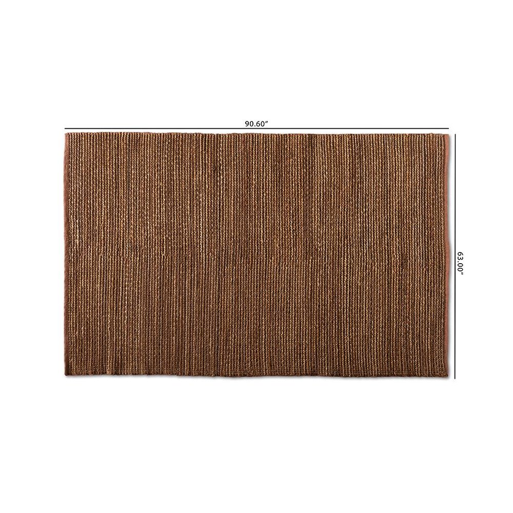 Zaguri Modern and Contemporary Natural Handwoven Leather Blend Area Rug
