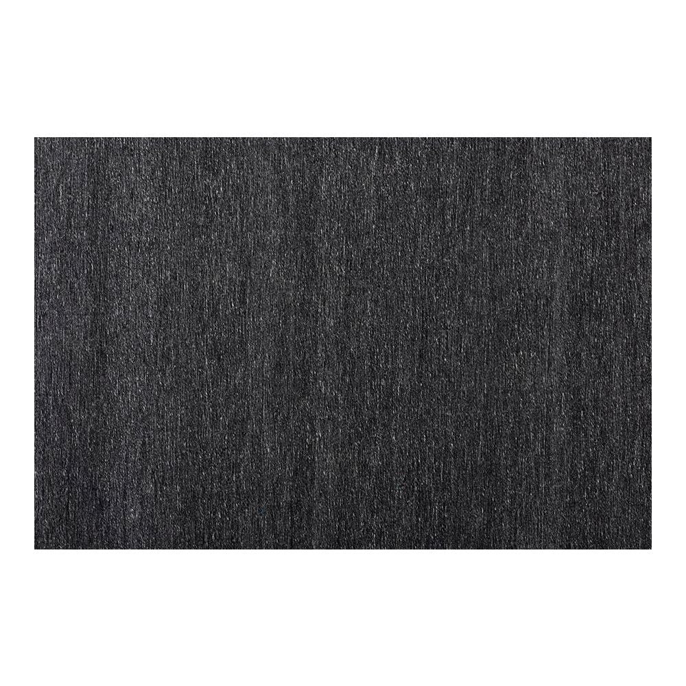 Dark Grey and Black Handwoven Wool Blend Area Rug