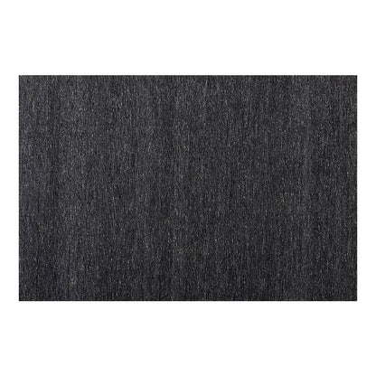 Dark Grey and Black Handwoven Wool Blend Area Rug