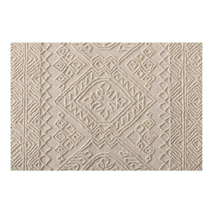 Baxton Studio Linwood Modern and Contemporary Ivory Hand-Tufted Wool Area Rug