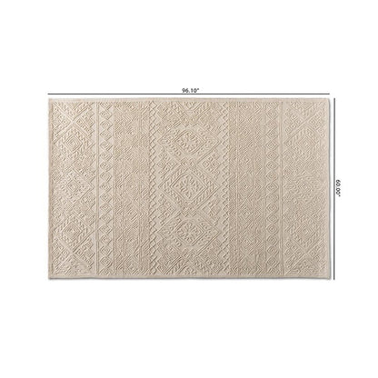 Baxton Studio Linwood Modern and Contemporary Ivory Hand-Tufted Wool Area Rug