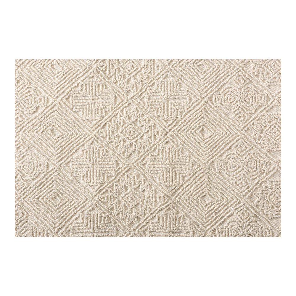 Baxton Studio Meltem Modern and Contemporary Ivory Handwoven Wool Area Rug