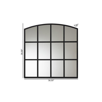 Barrington Modern and Contemporary Black Finished Metal Accent Wall Mirror