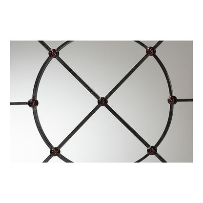 Ohara Modern and Contemporary Black Finished Metal Accent Wall Mirror