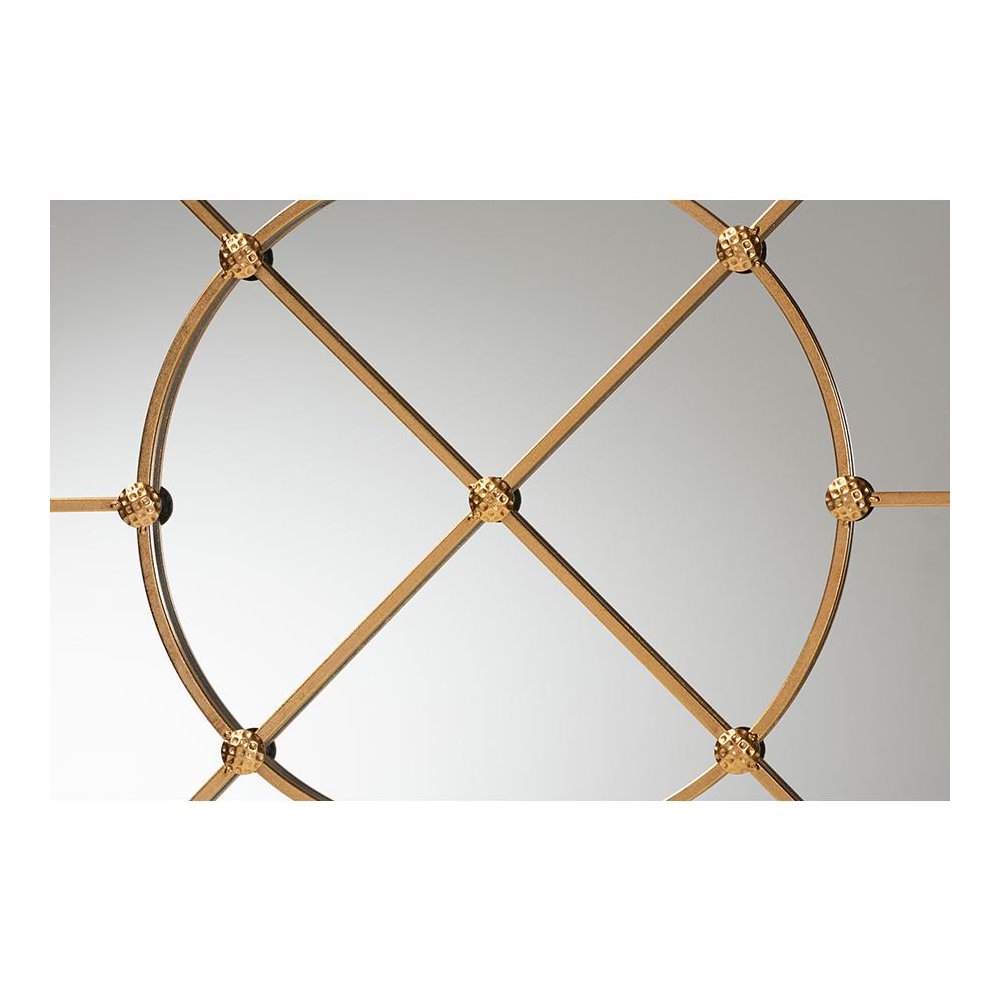 Ohara Modern and Contemporary Gold Finished Metal Accent Wall Mirror