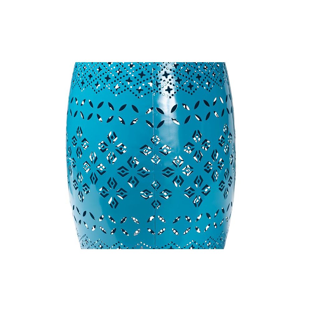 Lavinia Modern and Contemporary Blue Finished Metal Outdoor Side Table