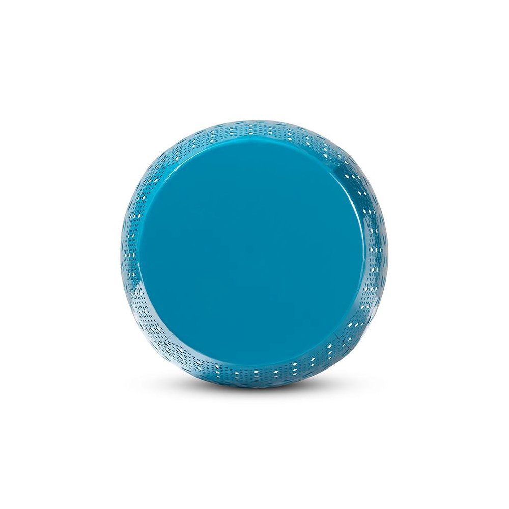 Lavinia Modern and Contemporary Blue Finished Metal Outdoor Side Table