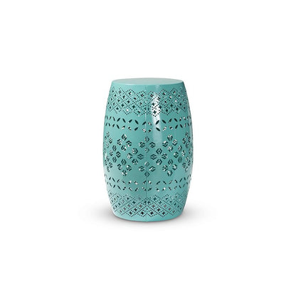 Lavinia Modern and Contemporary Teal Finished Metal Outdoor Side Table