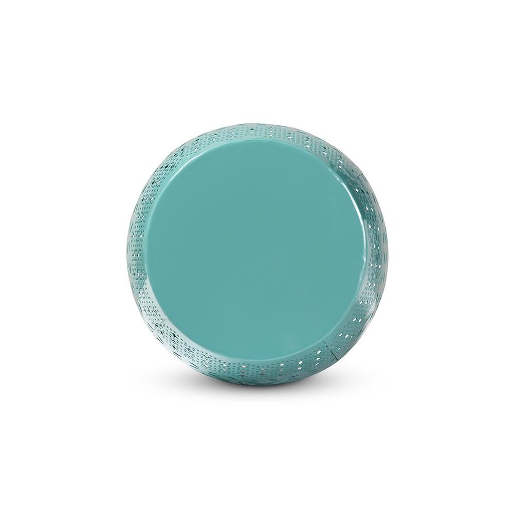 Lavinia Modern and Contemporary Teal Finished Metal Outdoor Side Table
