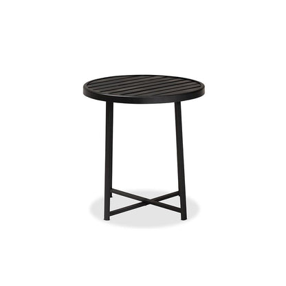 Baxton Studio Sadiya Modern Industrial Black Finished Metal Outdoor Side Table