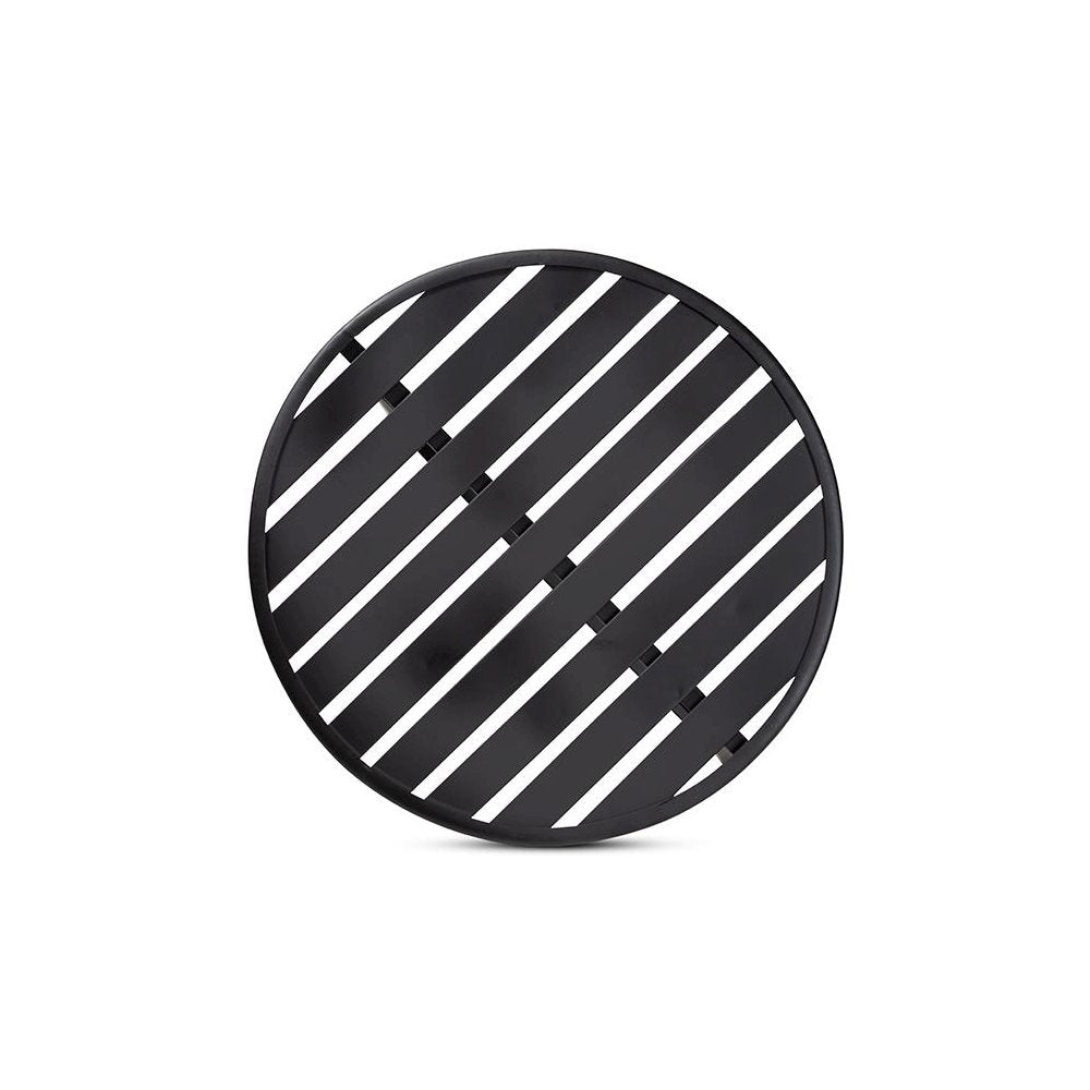 Baxton Studio Sadiya Modern Industrial Black Finished Metal Outdoor Side Table