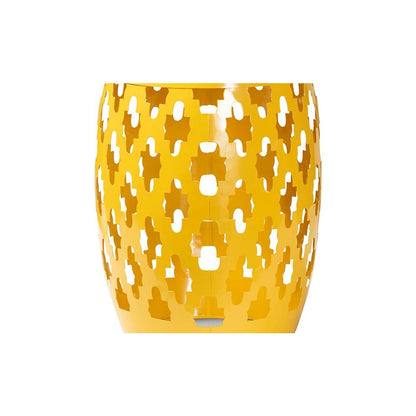 Branson Modern and Contemporary Yellow Finished Metal Outdoor Side Table