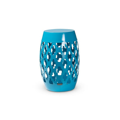 Branson Modern and Contemporary Blue Finished Metal Outdoor Side Table