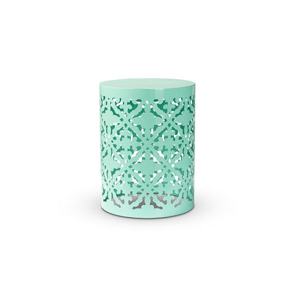 Jamila Modern and Contemporary Aqua Finished metal Outdoor Side Table