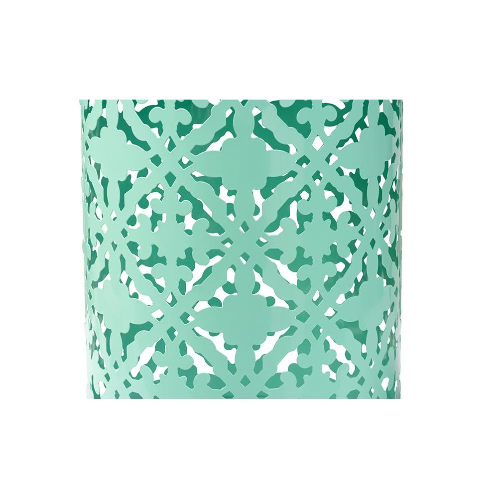 Jamila Modern and Contemporary Aqua Finished metal Outdoor Side Table