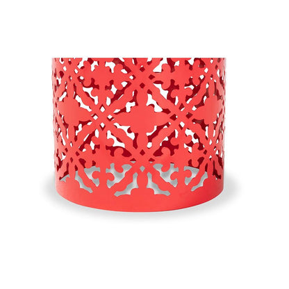 Jamila Modern and Contemporary Red Finished metal Outdoor Side Table