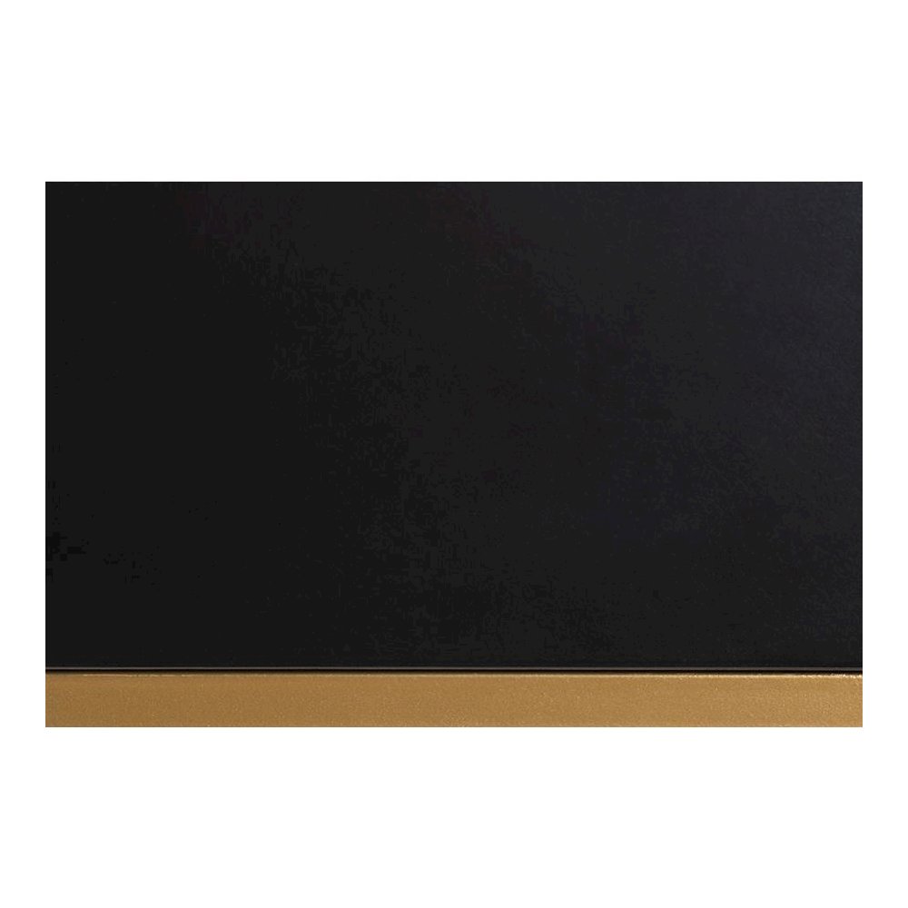 Black Finished Wood and Gold Metal 2-Drawer Console Table