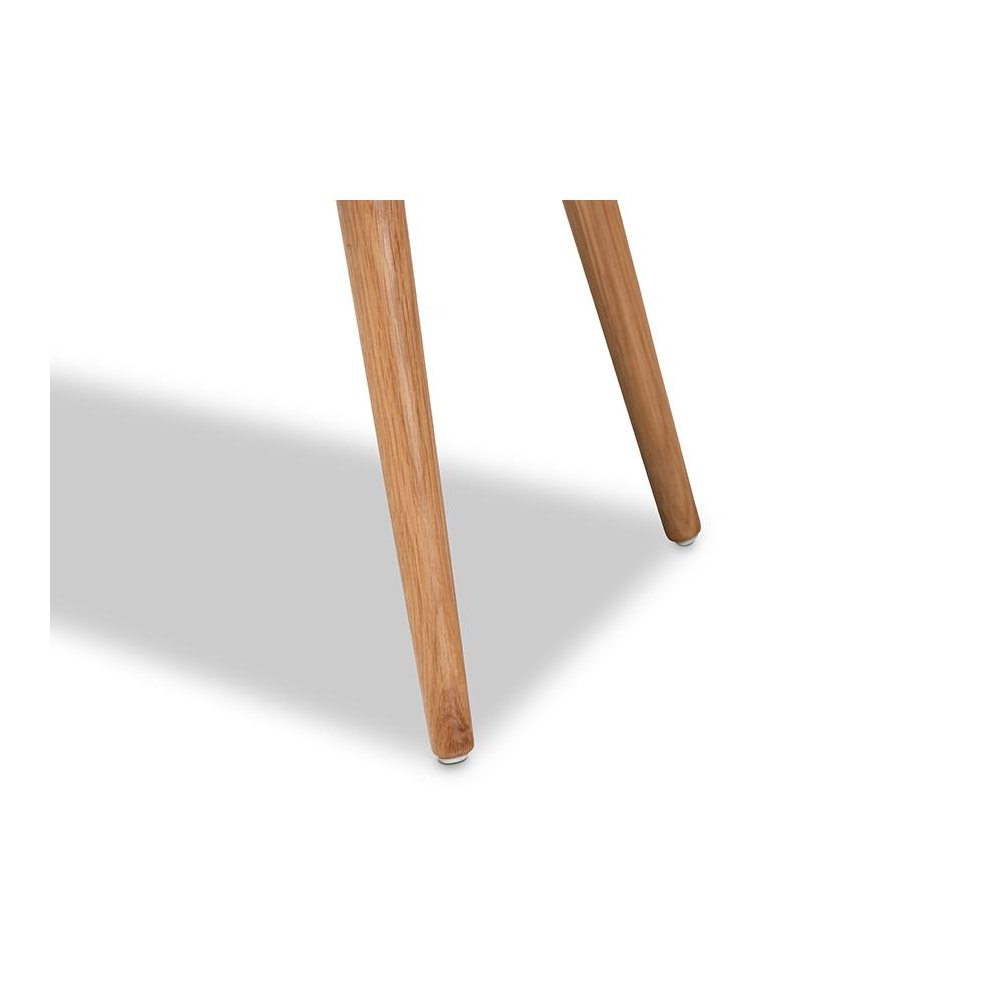 Modern Light Brown Fabric Upholstered and Oak Brown Finished Wood Accent Bench