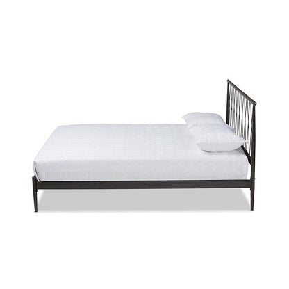 Baxton Studio Nano Modern and Contemporary Black Finished Metal Full Size Platform Bed