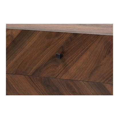 Baxton Studio Hartman Mid-Century Modern Walnut Brown Finished Wood TV Stand