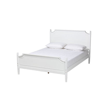 Mariana Classic and Traditional White Finished Wood Queen Size Platform Bed
