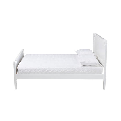 Mariana Classic and Traditional White Finished Wood Queen Size Platform Bed
