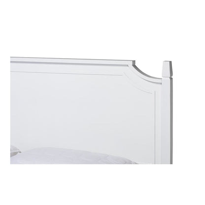 Mariana Classic and Traditional White Finished Wood Queen Size Platform Bed