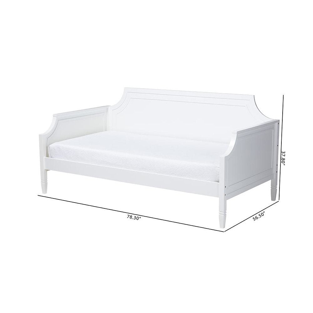 Mariana Classic and Traditional White Finished Wood Full Size Daybed