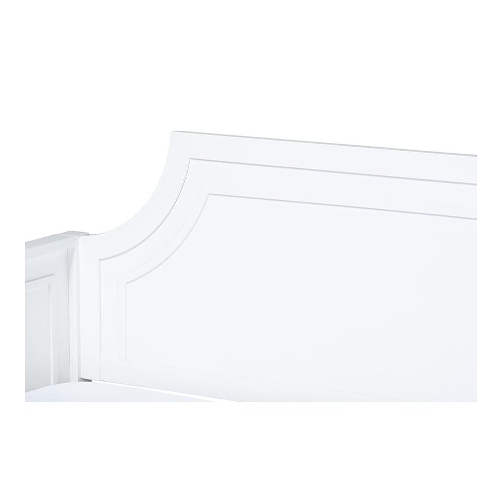 Traditional White Finished Wood Full Size Daybed with Twin Size trundle