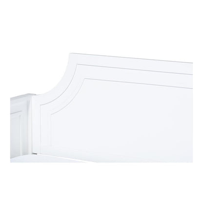 Traditional White Finished Wood Full Size Daybed with Twin Size trundle