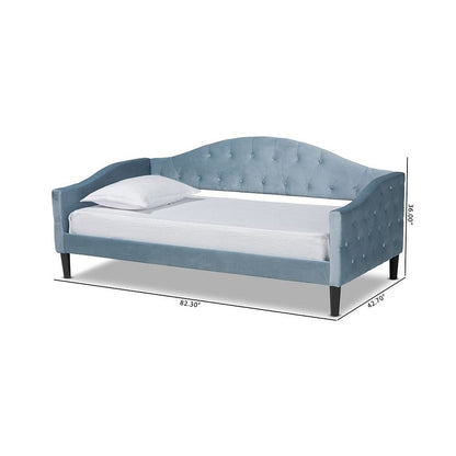 Dark Brown Finished Wood Twin Size Daybed