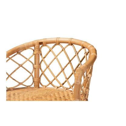 bali & pari Orchard Modern Bohemian Natural Brown Rattan Counter Stool