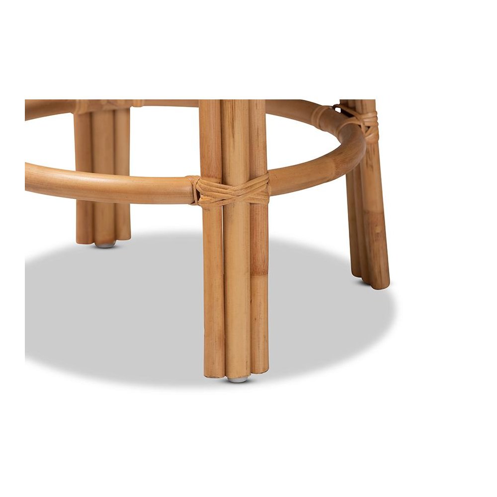 bali & pari Orchard Modern Bohemian Natural Brown Rattan Counter Stool