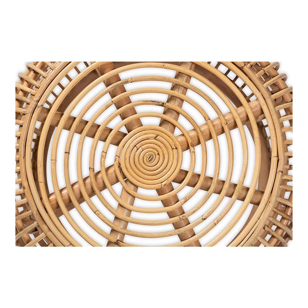 bali & pari Maverick Modern Bohemian Natural Brown Rattan End table