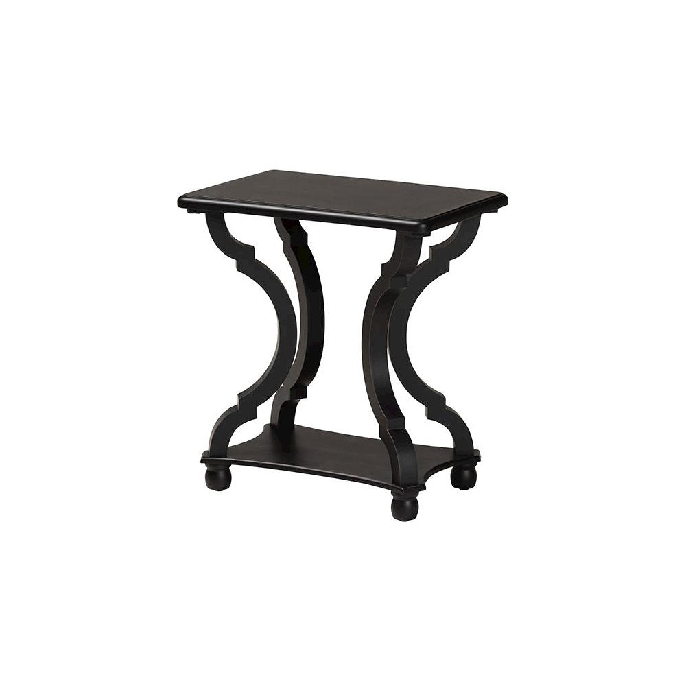 Baxton Studio Cianna Classic and Traditional Black Wood End Table