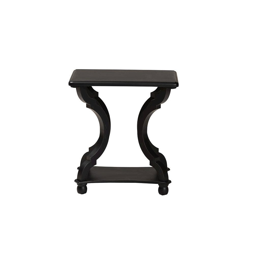 Baxton Studio Cianna Classic and Traditional Black Wood End Table