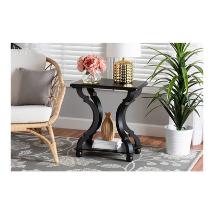 Baxton Studio Cianna Classic and Traditional Black Wood End Table