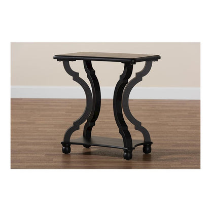 Baxton Studio Cianna Classic and Traditional Black Wood End Table