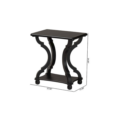 Baxton Studio Cianna Classic and Traditional Black Wood End Table