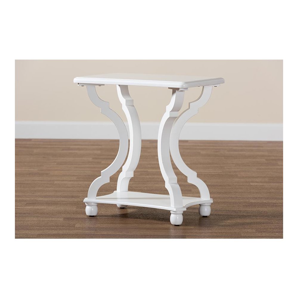 Baxton Studio Cianna Classic and Traditional White Wood End Table