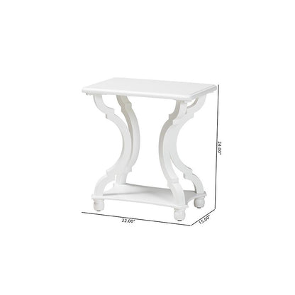 Baxton Studio Cianna Classic and Traditional White Wood End Table