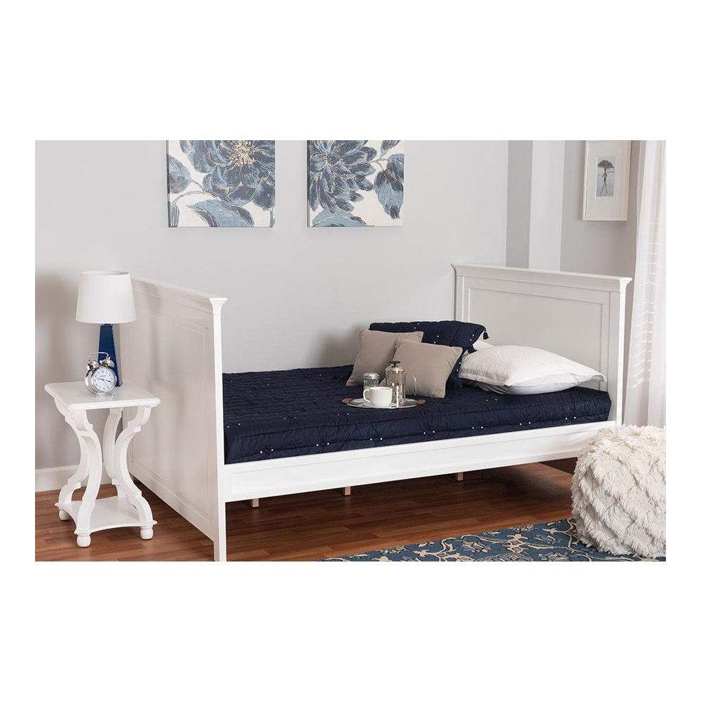 Baxton Studio Ceri Classic and Traditional White Finished Wood Twin Size Daybed