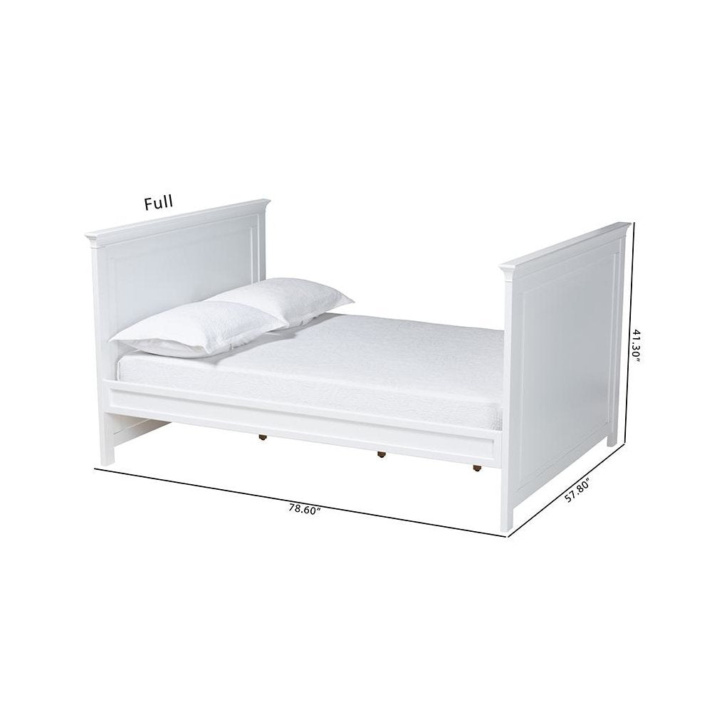 Baxton Studio Ceri Classic and Traditional White Finished Wood Twin Size Daybed