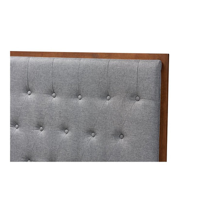 Walnut Brown Finished Wood King size Headboard