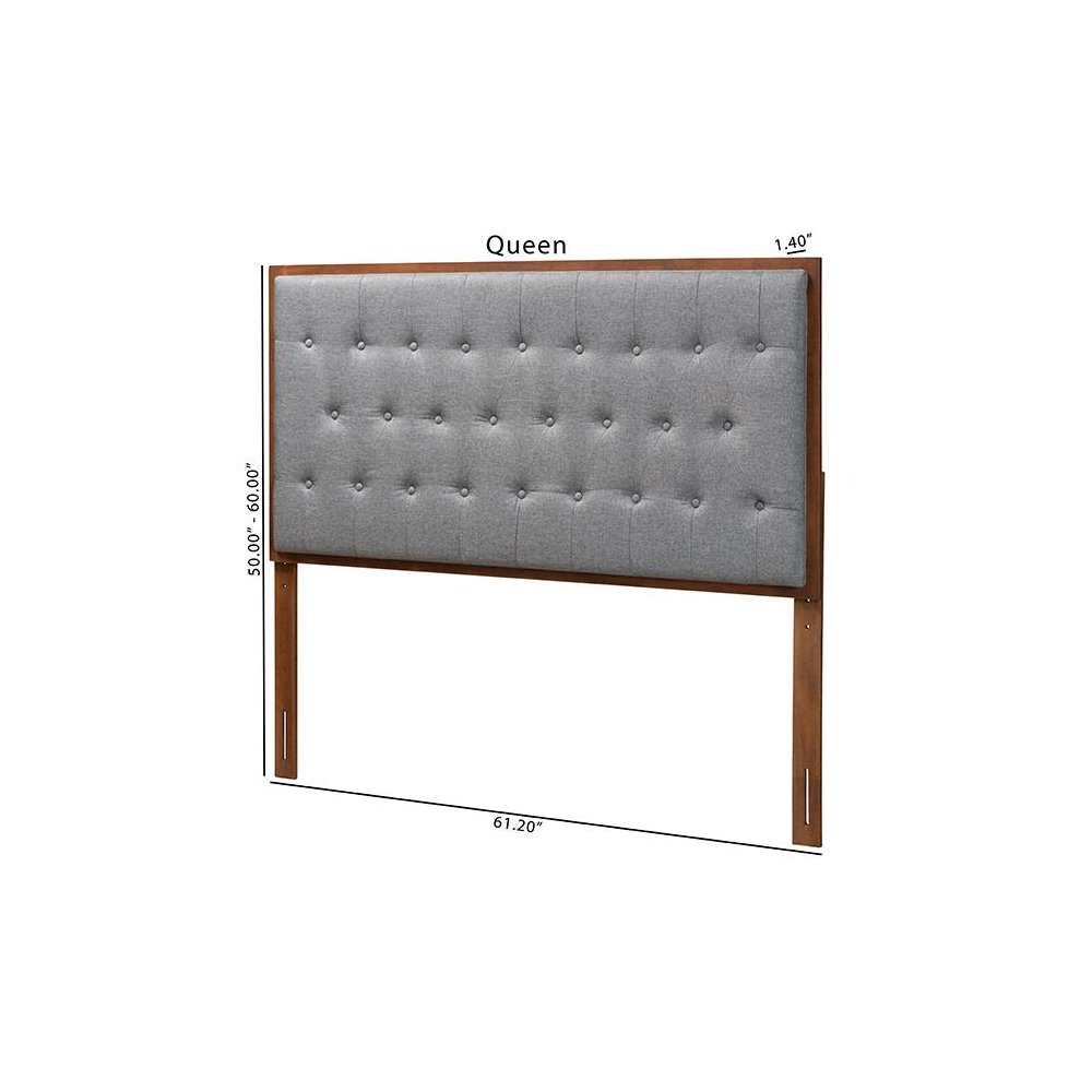 Walnut Brown Finished Wood King size Headboard