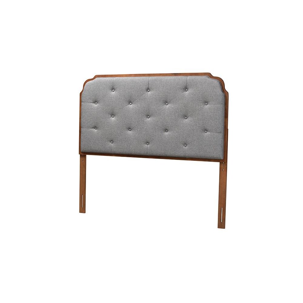 Walnut Brown Finished Wood King Size Headboard