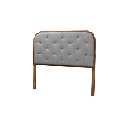 Walnut Brown Finished Wood King Size Headboard