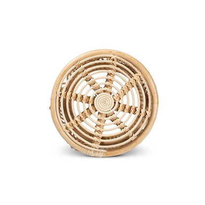bali & pari Edena Modern Bohemian Natural Brown Finished Rattan End Table