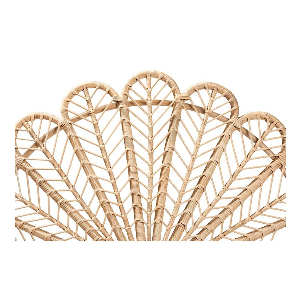 Bohemian Natural Brown Rattan Queen Size Standalone Headboard